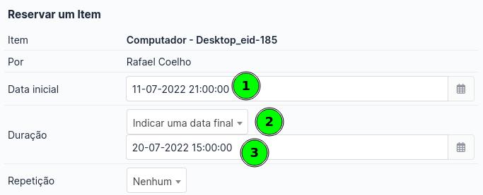 Como realizar a reservas de ativos na Central de Suporte
